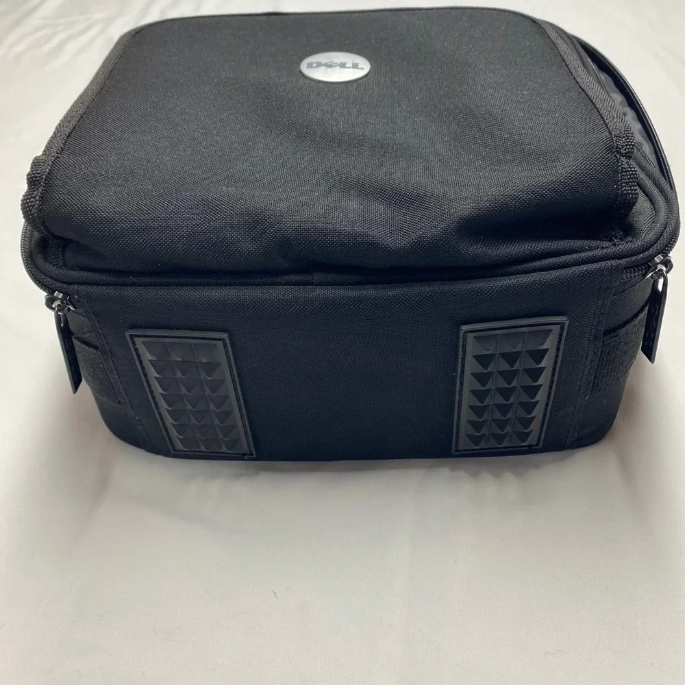 Dell Black Padded Projector Carrying Case Nylon Travel Bag with Divider 10x11x5